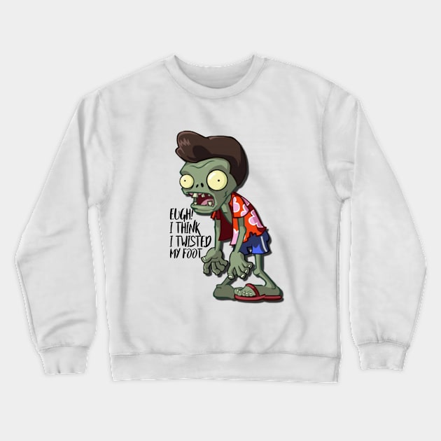 Funny zombie thinks he twisted his foot Crewneck Sweatshirt by Alegra Stoic